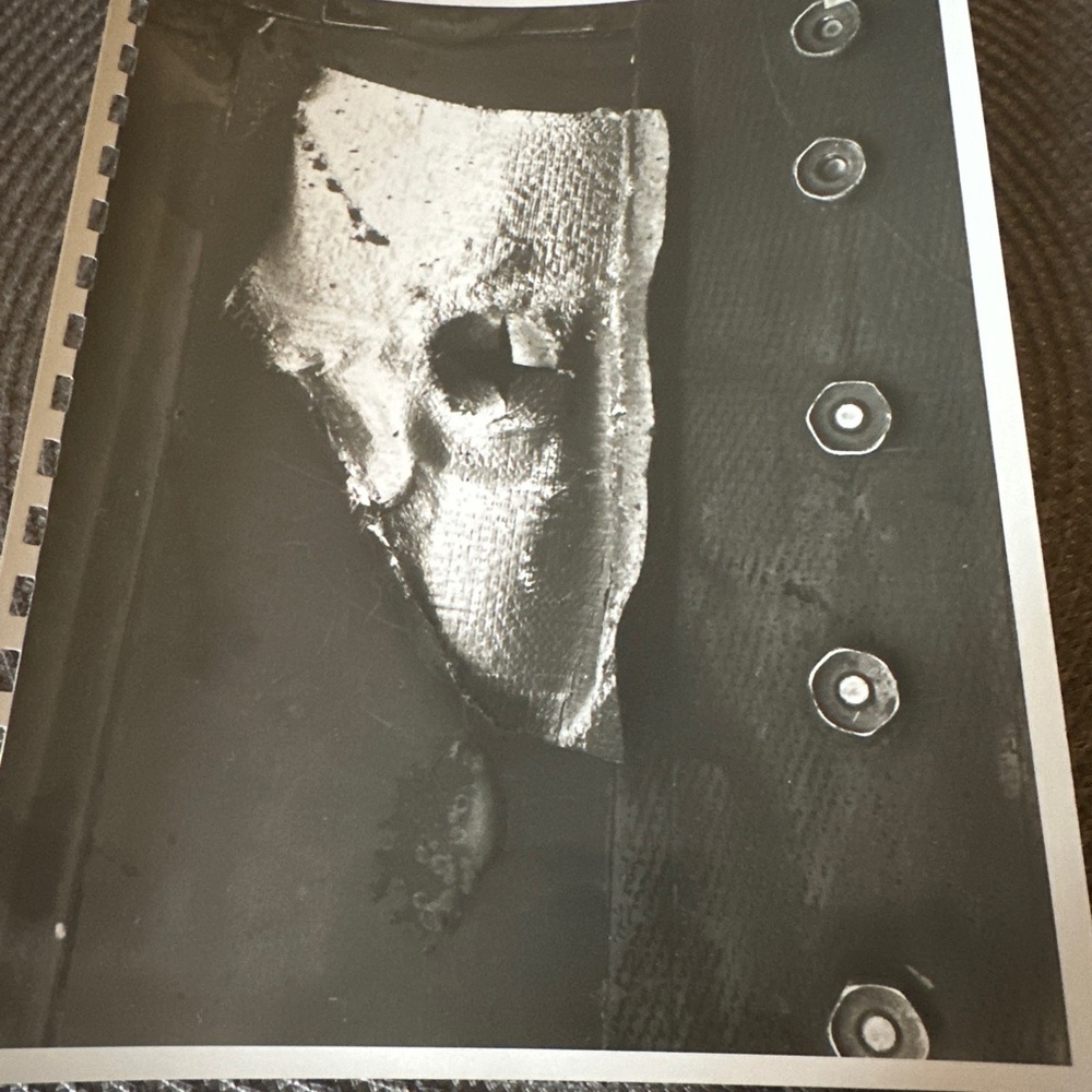 VTG Official us Air Force photo - NASA Mercury Capsule 2 - burned reflector tape